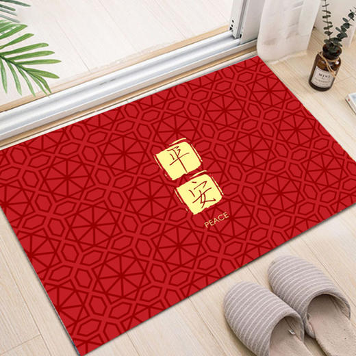新年【红门垫】进门入户地垫 地毯家用门口 防滑浴室踩脚垫 酒店厚门垫 商品图2