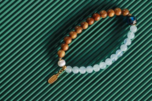 JSNM0142-2°金丝楠木水晶手串 商品图1