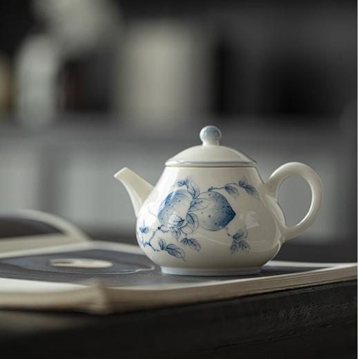 永利汇青己手绘陶瓷茶壶功夫茶具文人器青花泡茶壶球孔过滤单壶纯手工 商品图2