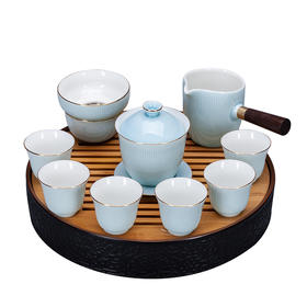 永利汇旅行茶具便携式小套装功夫户外手提式随身快客杯带茶盘防烫茶具