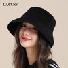 【cacuss渔夫帽】CACUSS帽子女秋季遮阳纯色百搭休闲渔夫帽显脸小大帽檐保暖盆帽潮PM197 商品缩略图5