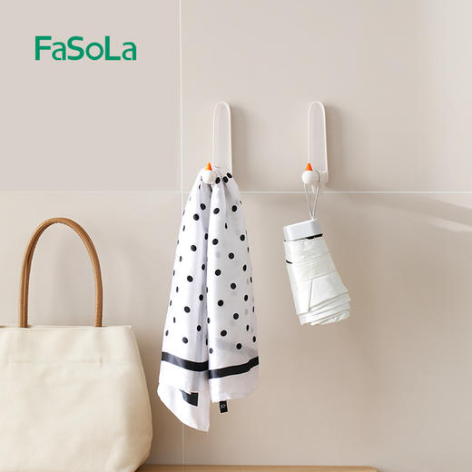 FaSoLa衣架收纳架家用免打孔阳台壁挂晾衣架挂杆多功能整理架神器 商品图8