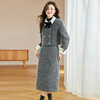 2023冬上新气质时尚小香风白鸭绒加厚保暖上衣+半身裙两件套HR-WW52209 商品缩略图3