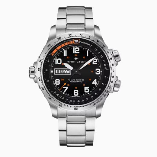 汉米尔顿 Hamilton 卡其航空系列超越风速双历自动机械表 H77755133 商品图0