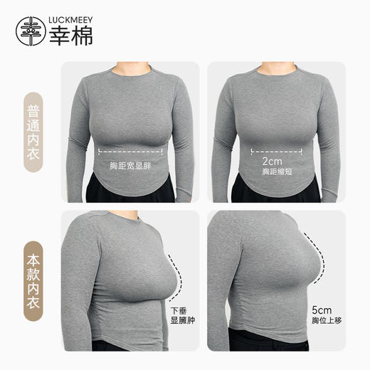 幸棉 内衣女大胸提拉软支撑无钢圈舒适上托侧收副乳防下垂光面提拉内衣 商品图4