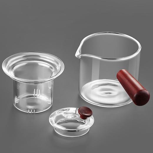 永利汇玻璃公道茶滤一体茶漏侧把分茶器茶具泡茶壶煮茶水分离杯 商品图4