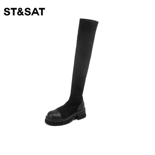 星期六优雅过膝弹力瘦瘦靴靴SS34117655 商品图6