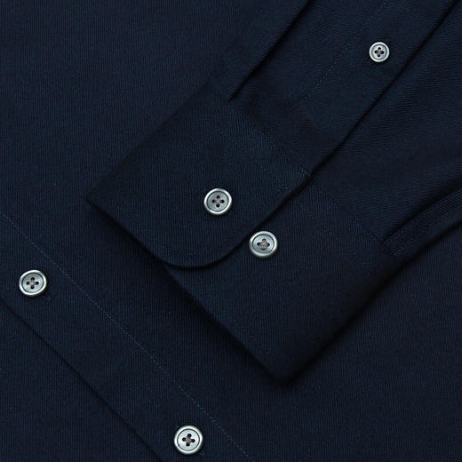 十如仕纽扣领免烫法兰绒长袖衬衫-SS01-02 商品图8