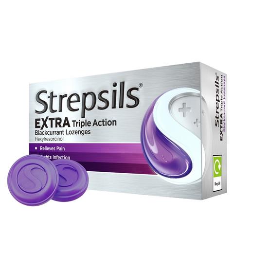 【香港发】Strepsils使力消 润喉糖黑加仑味24粒 商品图1