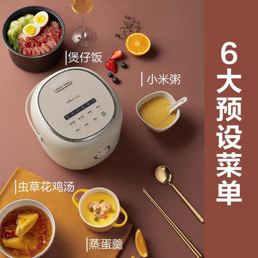 小熊（Bear）电饭煲2升小型迷你智能预约定时多功能小饭煲 1-3人家用 DFB-P20H1不带蒸笼 2L智能电饭煲【推荐款】 商品图1