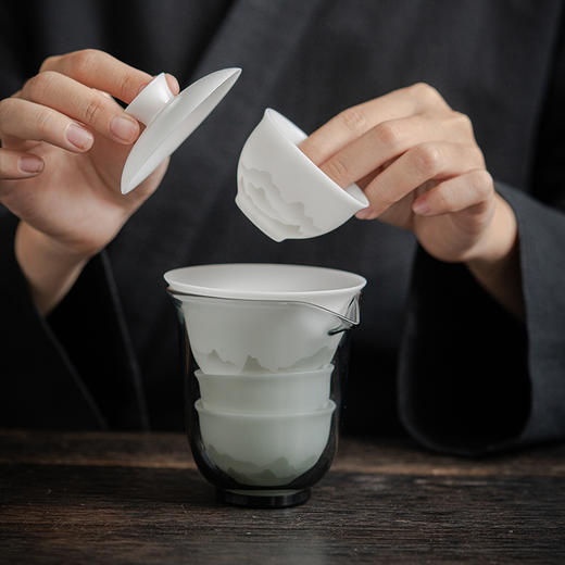 永利汇冰种玉瓷旅行茶具套装白瓷快客杯夫泡茶薄胎高档茶杯便携 商品图2