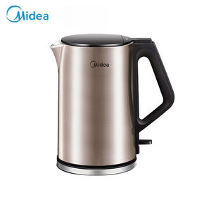美的（Midea）电热水壶 家用1.5L烧水壶双钢防烫防干烧电茶壶热水壶 316不锈钢自动断电开水壶 HJ1510a