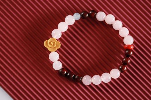 XYZT0536°昕粉 小叶紫檀水晶手链手串 商品图0