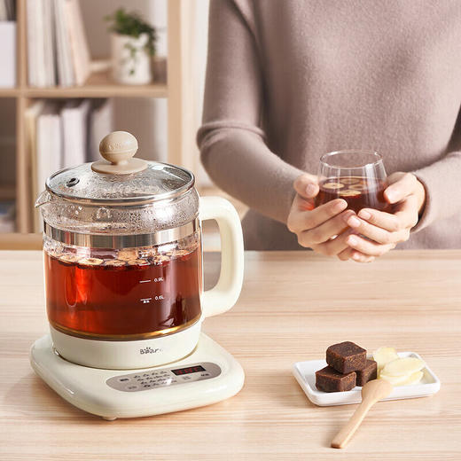 小熊养生壶1.5L迷你玻璃电水壶电热水壶 多功能煮茶壶 YSH-C15K1 商品图4