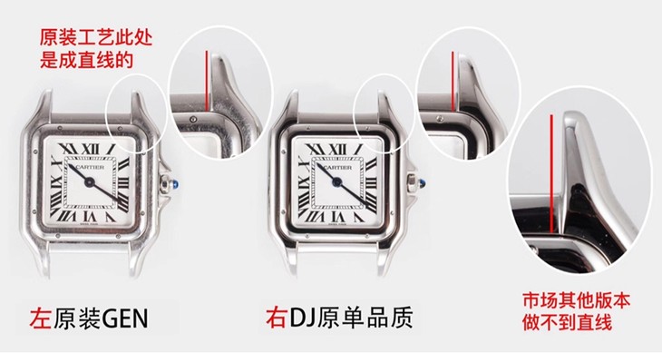 DJ厂卡地亚顶级复刻手表猎豹系列WSPN0007对比正品评测