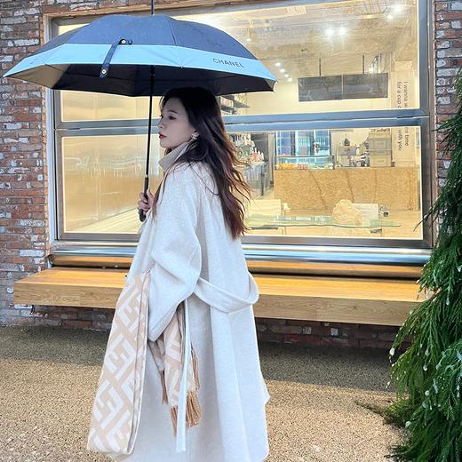 muu私服 双面婴驼绒大衣/ 设计师品牌私服系列～外套秋冬撞色通勤 商品图2