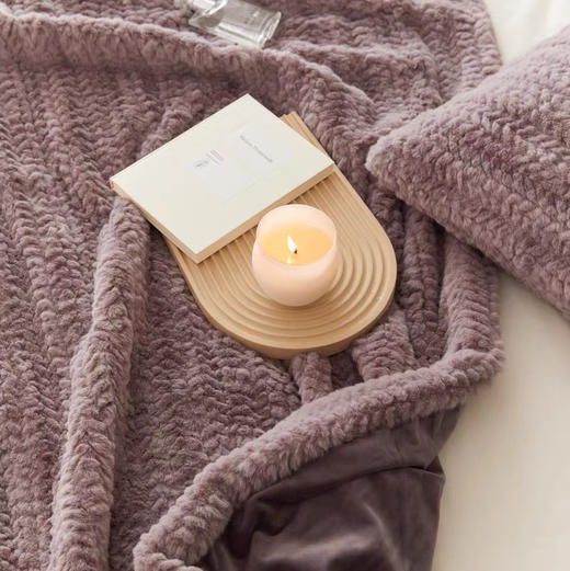 高档布兰卡小麦穗兔毛毯舒适亲肤毛毯冬季沙发毯休闲毯轻奢 商品图2