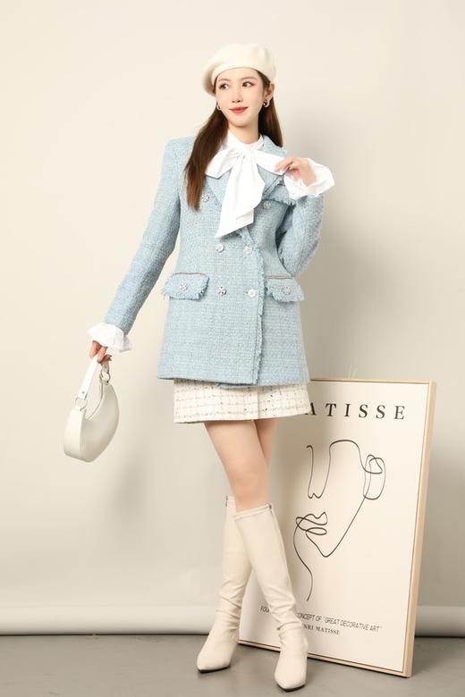 Le Malene 蓝色翻领小香风西装外套 17645 商品图4