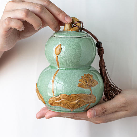 【福禄寿喜❗️葫芦茶叶罐】婚宴寿宴生日回礼 陶瓷葫芦茶叶密封罐 礼盒装公司周年店庆 年会活动礼品 伴手礼储物罐伴手礼新年礼盒年货礼盒 商品图2