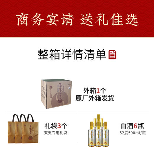 【酒厂直营】52度 百年泸州老窖窖龄酒60年 500ml*6 浓香型白酒    泸州老窖官方旗舰店（内含礼品袋） 商品图2