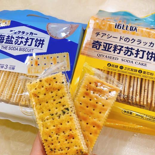 奇亚籽苏打饼干低糖诺比欧海盐梳打饼咸味零食纯素无蔗糖 商品图1