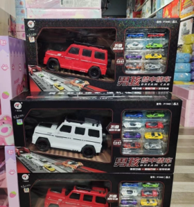 广威启迪大G折叠变形轨道收纳汽车弹射惯性越野车模男孩儿童玩具