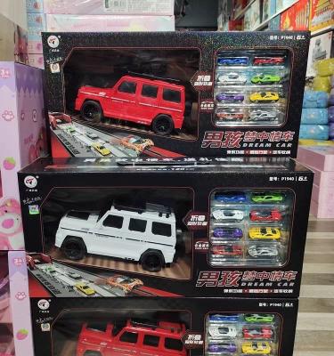 广威启迪大G折叠变形轨道收纳汽车弹射惯性越野车模男孩儿童玩具 商品图0