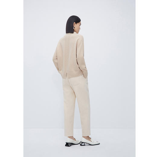 NEELLY纳俪商场同款时尚简约休闲裤女松紧腰通勤百搭西装裤萝卜裤N23113H01205 商品图3