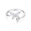 KADER卡蒂罗 冰晶蝴蝶 翩翩蝶舞造型设计梦幻开口可调节 S925银 戒指 女款 银白色 商品缩略图0