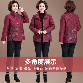 妈妈冬季羽绒服短款中老人冬装女老太太奶奶轻薄外套（货号 ML1804）