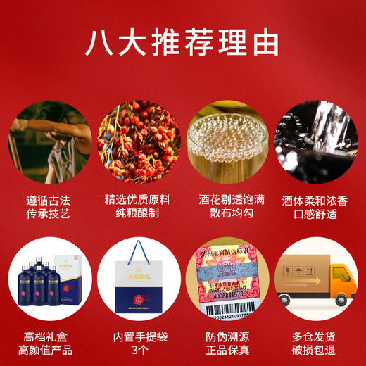 【酒厂直营】52度老窖醇香酒致趣666ml*6 泸州老窖官方旗舰店（内含礼品袋） 商品图4