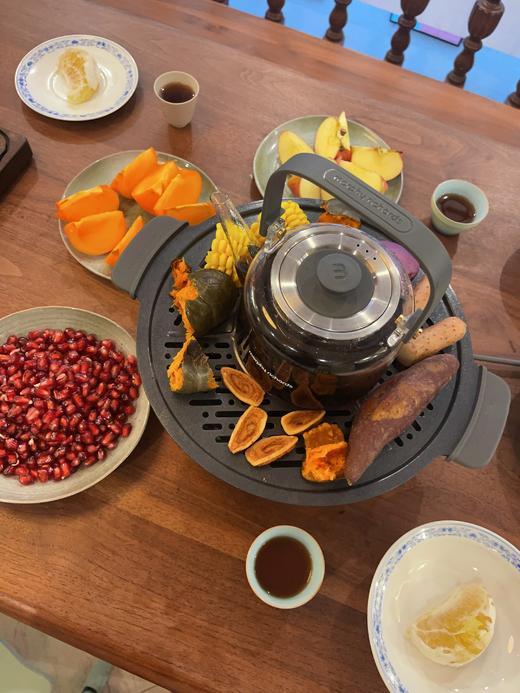 围炉煮茶套装 新中式秋冬茶生活方式 可煮可烤 暖茶烤果朋友聚会家庭聚餐 无明火无排放 温暖浪漫氛围感拉满 商品图2