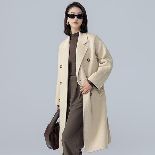 馥迦气质优雅大气长款短款驼绒大衣 商品图10