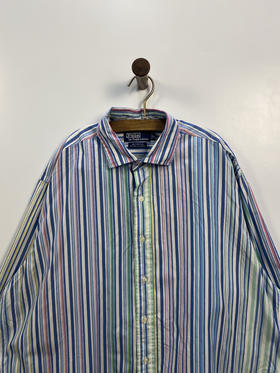 90年代 Vintage POLO Ralph Lauren 拉夫劳伦 香港制 长袖衬衫 _VLS(XL)