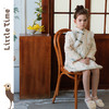 littletime冬季女童唐装国风旗袍长袖夹棉连衣裙毛绒拼接拜年裙 商品缩略图0
