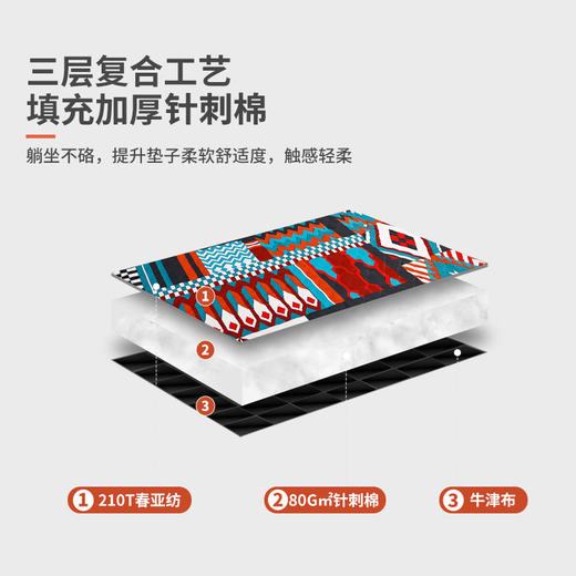 百货世界-飞图乐民族风超声波复合野餐垫2*2mYCD0302（象印专柜） 商品图1