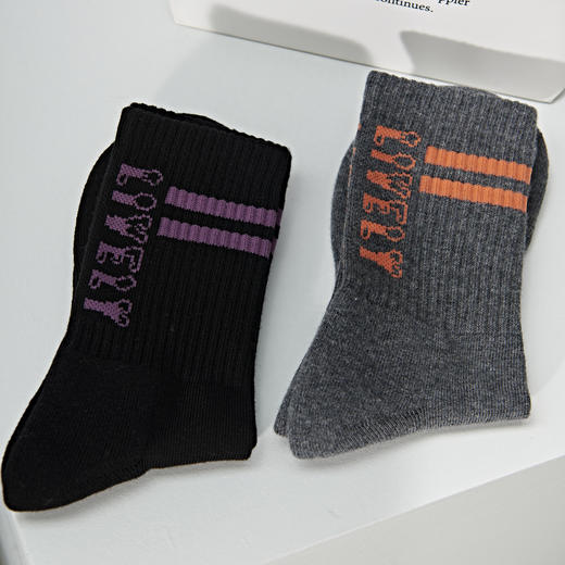 [6双6折]女士2双装半毛圈袜保暖舒适吸汗透气防臭【2322710】 商品图1