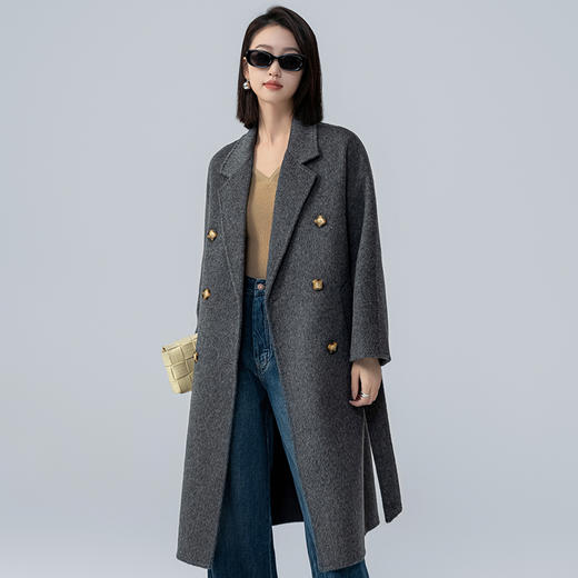 馥迦气质优雅大气长款短款驼绒大衣 商品图8