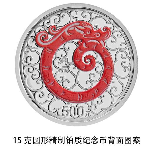 【全款】2024龙年生肖15克铂金币 商品图1