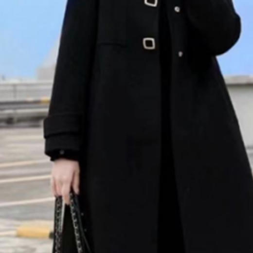 奢姿2024年冬装新款大码女装中长款双面呢外套胖妹妹翻领气质外套6534110916 商品图2