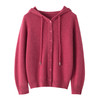 QH-RY379连帽针织开衫女秋冬新款上衣宽松短款毛衣外搭帽衫卫衣韩版外搭 商品缩略图4