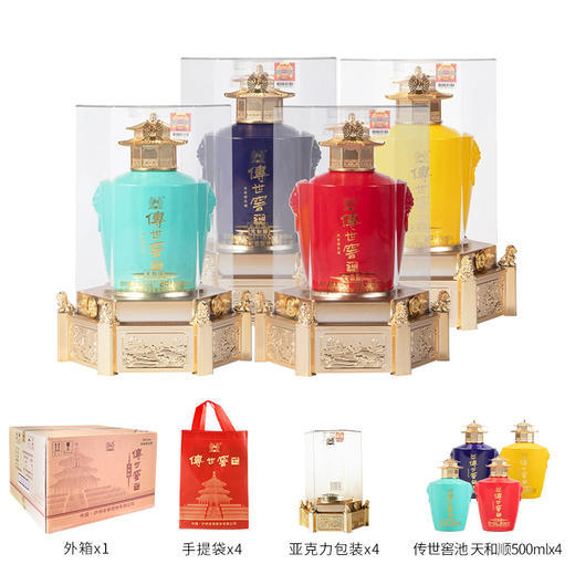 【酒厂直营】52度 传世窖池酒天和顺 500ml*4（内含手提袋） 泸州老窖官方旗舰店 商品图2