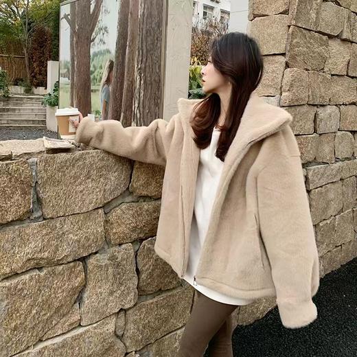 金蘑菇菇 机械兔兔/自制环保版！环保水貂+真空麂皮立体加厚外套 商品图2