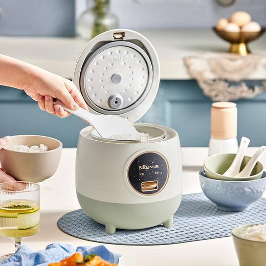 【小程序】小熊(Bear)电饭煲1-2人 小型迷你小容量电饭锅 1.2L家用宿舍煮饭不粘内胆小锅米饭锅 陶瓷油涂层内胆丨DFB-B12W3 商品图6