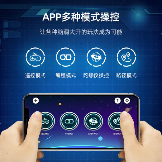 【双鹰】Cada/咔搭乐高积木蓝武士跑车编程遥控赛车模型拼装玩具男孩汽车 商品图2