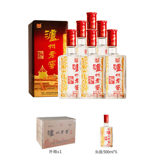 【钜惠优惠组合】国窖1573君耀礼盒 52度 500ml+100ml  + 泸州老窖六年窖头曲 52度 500ml*6   泸州老窖官方旗舰店 商品图2