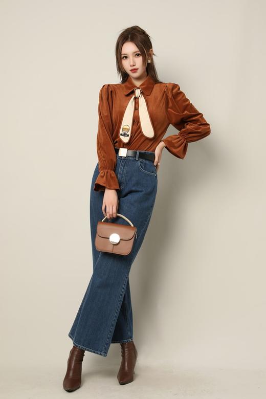 Le Malene 设计感灯芯绒复古衬衫 17501 商品图2