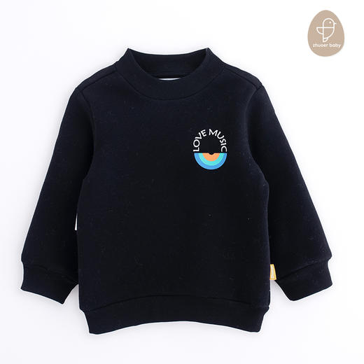 【秋冬打底衫】卓儿男小童半高领针织加绒长袖上衣打底衫适合1.5岁-6岁 商品图1