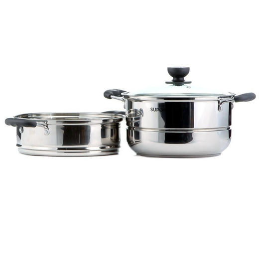 苏泊尔（SUPOR）蒸锅不锈钢双层复底汤锅二层蒸笼家用 SZ26B7： 蒸锅 商品图3