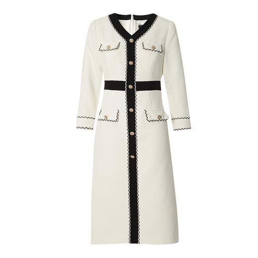 EITIE爱特爱春季新款气质小香风通勤收腰显瘦连衣裙7307004 商品图5